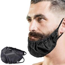 5 pezzi custodia per barba da uomo resistente all'olio e alle macchie (nero)