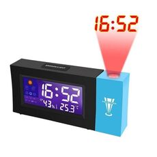 8290 Orologio elettronico con schermo a colori Orologio meteorologico Previsioni meteo Orologio con proiezione Orologio digitale ruotabile senza cavo USB