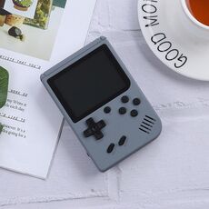 MK500 3,0 pollici Macaron Mini Retro Classic Game Game Console per bambini incorporato 500 Giochi, supporto AV Output (Grigio)