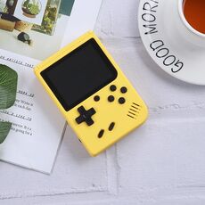 MK500 3,0 pollici Macaron Mini Retro Classic Game Game Console per bambini per bambini incorporati 500 Giochi, Supporto Uscita AV (Giallo)