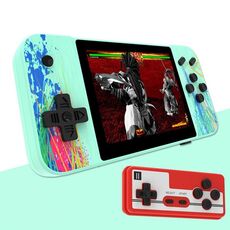 G3 Macaron Schermo da 3,5 pollici console per giochi per palmare per doppio lettori da incasso 800 giochi (verde)