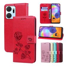 Per Honor X7a/Play7T Custodia per telefono in pelle PU con flip in rilievo rosa (rosso)