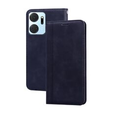 Per Honor X7a/Play7T Custodia per telefono in PU con vibrazione orizzontale magnetica aziendale smerigliata (nero)