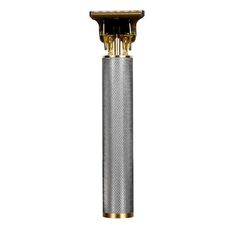 Tagliacapelli elettrico con testa in acciaio a forma di T cava, tagliacapelli elettrico con ricarica USB, colore: argento