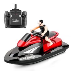 809 2.4G Telecomando Remote Motor Velocità Barca ad alta velocità Modello di yacht elettrico Bambini giocattoli per bambini, specifica batteria singola (rosso)