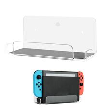 Game Consolle a parete Staffa per console per console di gioco Accessori per stoccaggio per Nintendo Switch (trasparente)