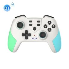 T23 Macro Programmazione Maniglia Bluetooth wireless a sei assi con NFC per Switch Pro (Blue Green)