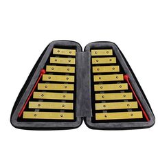 JZ-35 16-Tone Double Row Carillon Orff Strumento percussioni, Colore: Golden