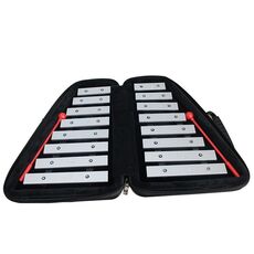 JZ-35 16-Tone Double Row Carillon Orff Strumento percussioni, Colore: argento