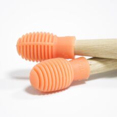 4 PCS / Set Drum Sticks Head Silicone Drum Cover Practice Drums Disattiva custodia protettiva (arancione)