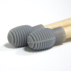 4 PCS / SET Drum Sticks Head Silicone Head Drum Cover Practice Drums Disattive Caso protettivo (grigio)