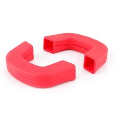 Manico antiscottatura in silicone da 2 paia, stile: rosso medio