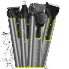 IPX5 Waterproof Men Multi-Functional Barber 4 in 1 Rasoio Set di peli del naso Spinta di ricarica USB