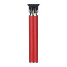 Tagliacapelli elettrico con incisione a ricarica USB con testa di taglio in ceramica a forma di T cava, colore: rosso