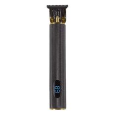 Tagliacapelli elettrico con coltello in ceramica per incisione con display digitale ricaricabile USB (nero)