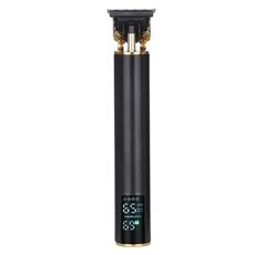 Tagliacapelli elettrico con coltello in ceramica per incisione con display digitale ricaricabile USB (display digitale nero)