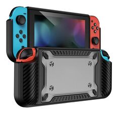 Gambi GamePad TPU+PC Custodia protettiva per Switch OLED (Black)