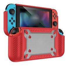 Gambi GamePad TPU+PC Custodia protettiva per Switch OLED (RED)