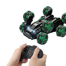 DM-558 Auto telecomandata a spruzzo di deriva a otto ruote, specifica: controllo singolo (verde)