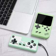 MK800 Raddoppia 3,0 pollici Macaron Mini console di gioco portatile 800 giochi integrati (verde)