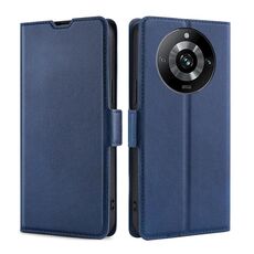 Per Realme 11 Pro 5G / 11 Pro+ 5G Custodia per cellulare in pelle con vibrazione laterale ultrasottile con fibbia laterale (blu)