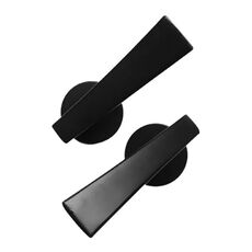 1 paio di ganci piatti ispessiti per maniglia della porta, gancio per installazione senza punzonatura, gancio per parete per tende (nero)