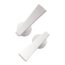 1 paio di ganci piatti ispessiti per maniglia della porta, gancio per installazione senza punzonatura, gancio per parete per tende (bianco)
