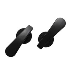 1 paio di ganci curvi addensati Gancio piatto Gancio per maniglia della porta Gancio gratuito per montaggio gratuito Gancio per parete per tende (nero)