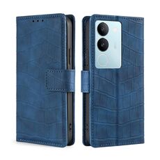 Per vivo S17 5G / S17 Pro 5G Skin Feel Custodia in pelle con chiusura magnetica in coccodrillo (blu)