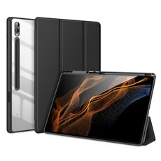 Custodia per tablet in pelle antiscivolo per Samsung Galaxy Tab S9 Ultra DUX serie DUCIS TOBY con funzione Sleep / Wake-up (nero)