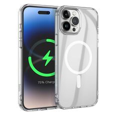 Per iPhone 15 Pro hoco SagSafe Magnetic Series Airbag Custodia per telefono antiurto (trasparente)