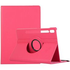 Per Samsung Galaxy Tab S9 Custodia per tablet in pelle con supporto di rotazione a 360 gradi Litchi Texture (rosa rossa)