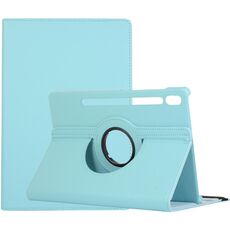Per Samsung Galaxy Tab S9 Supporto per rotazione a 360 gradi Custodia per tablet in pelle con texture litchi (azzurro cielo)