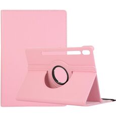 Per Samsung Galaxy Tab S9 Ultra Supporto per rotazione a 360 gradi Custodia per tablet in pelle con texture litchi (rosa)