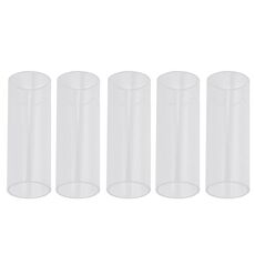 5PCS Acrilico Chitarra Slide Tube Folk Slide Block, Dimensioni: 70 mm (Trasparente)