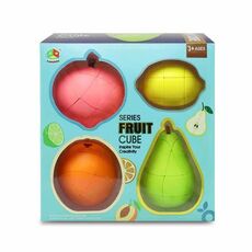 Fanxin frutta 3x3x3 cubo magico cubo educativo giocattoli per bambini, stile: pera pesca arancione set di limone