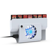 Ventola di raffreddamento a base di console Dobe con slot per scheda di archiviazione per Switch OLED
