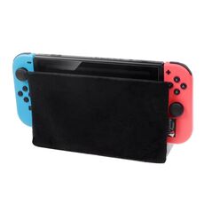 Crystal Dock di caricamento graffio super morbido di fulmini per interruttore (nero)
