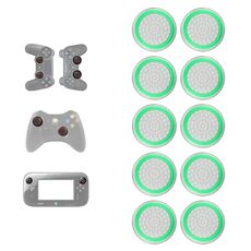 10 PCS Gamepad In Silicone Pulsante Luminoso Cap Rocker Cap Per PS5/PS4/PS3/ONE/360/PRO/serie X/S (verde chiaro trasparente)
