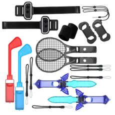 JYS JYS-NS241 Set di accessori per il movimento somatosensoriale 12 in 1 per Nintendo Switch (nero)