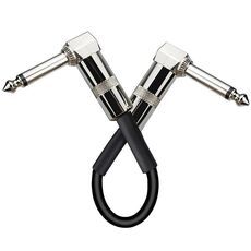 Linea di effetti per chitarra elettrica per strumento audio a blocco singolo, lunghezza del cavo: 30 cm (testa quadrata argento)