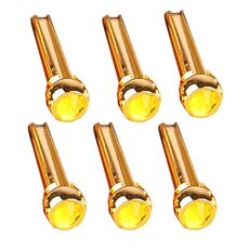 6 PZ Chitarra Immersione Cappucci Per Chitarra Citrimine Di Rame Puro, Stile: Testa Di Cristallo (Giallo)