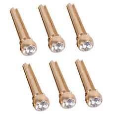 6 pezzi di tappi per chitarra in rame puro citriminico per chitarra, stile: grande diamante (bianco)