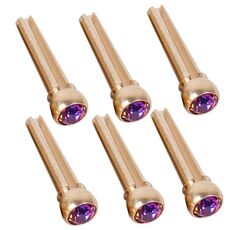 6 pezzi di tappi per chitarra con citrimini in rame puro, stile: grande diamante (viola)