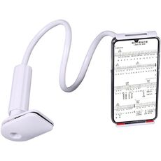 GS06 Supporto per chitarra in plastica con rotazione a 360 gradi per video dal vivo (bianco)