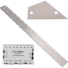 GNR3 Righello per manico per chitarra basso in acciaio inossidabile, stile: doppi denti + righello di livellamento + righello alto per corde