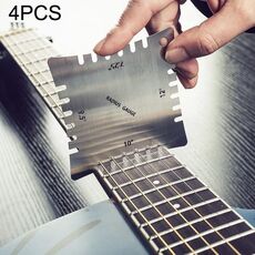 4 pezzi/set chitarra con strumenti per righello di misurazione della riparazione della chitarra del righello dei denti
