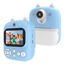 1200W Pixel Display da 2,4 pollici per bambini Stampa fotocamera istantanea Blu standard