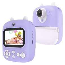 1200W Pixel Display da 2,4 pollici per bambini Stampa fotocamera istantanea Standard Viola
