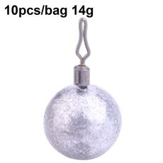 HENGJIA 10 pz/borsa 14g Pendente di Piombo di Pesca Pesca in Mare Lua Sferica Spinning Mordere Piombo Attrezzi da Pesca